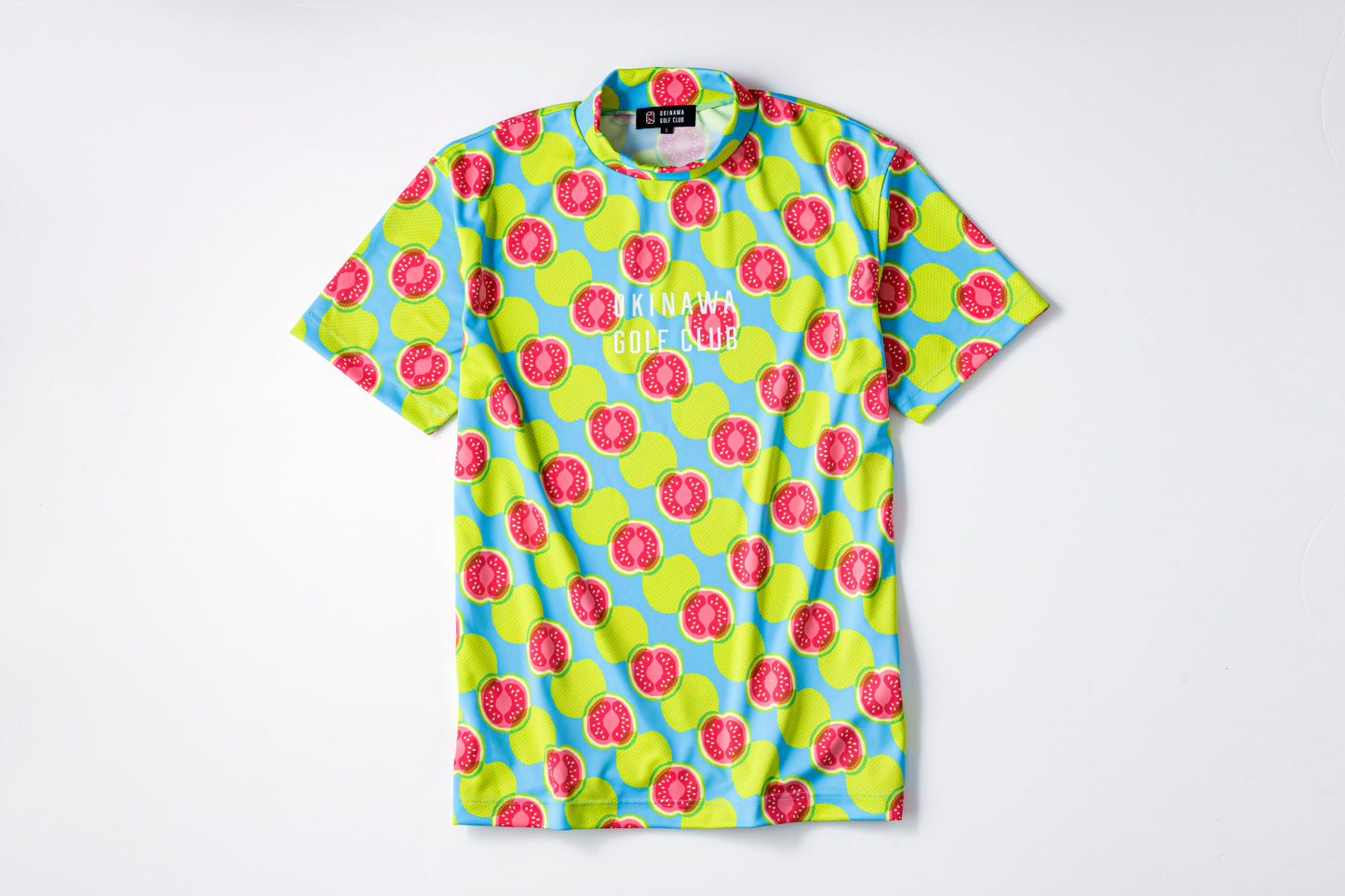 【 UNISEX 】 Fruit Mock neck Shirt Guava