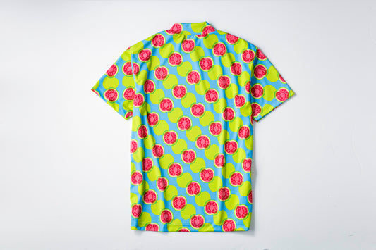 【 UNISEX 】  Fruit Mock neck Shirt Guava