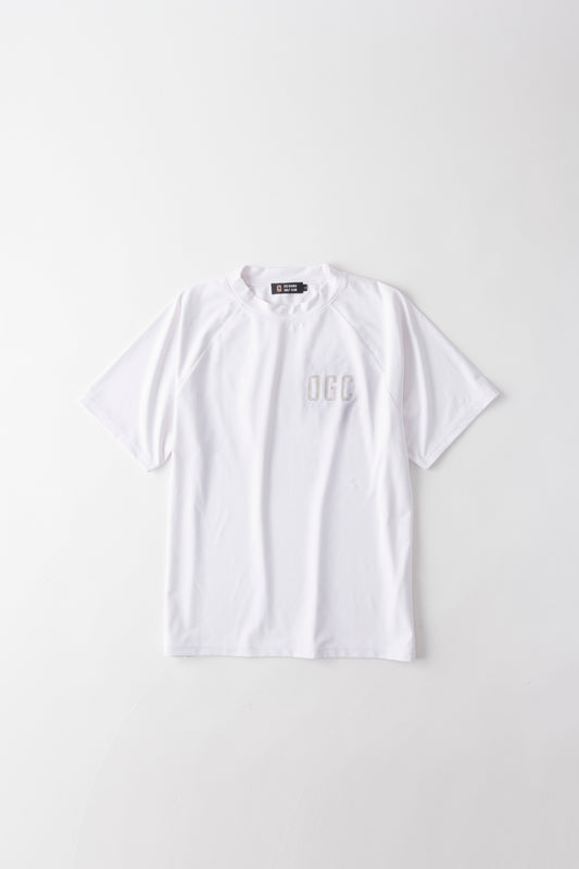 【UNISEX】Raglan Mock neck Shirt Shisa 4way WH