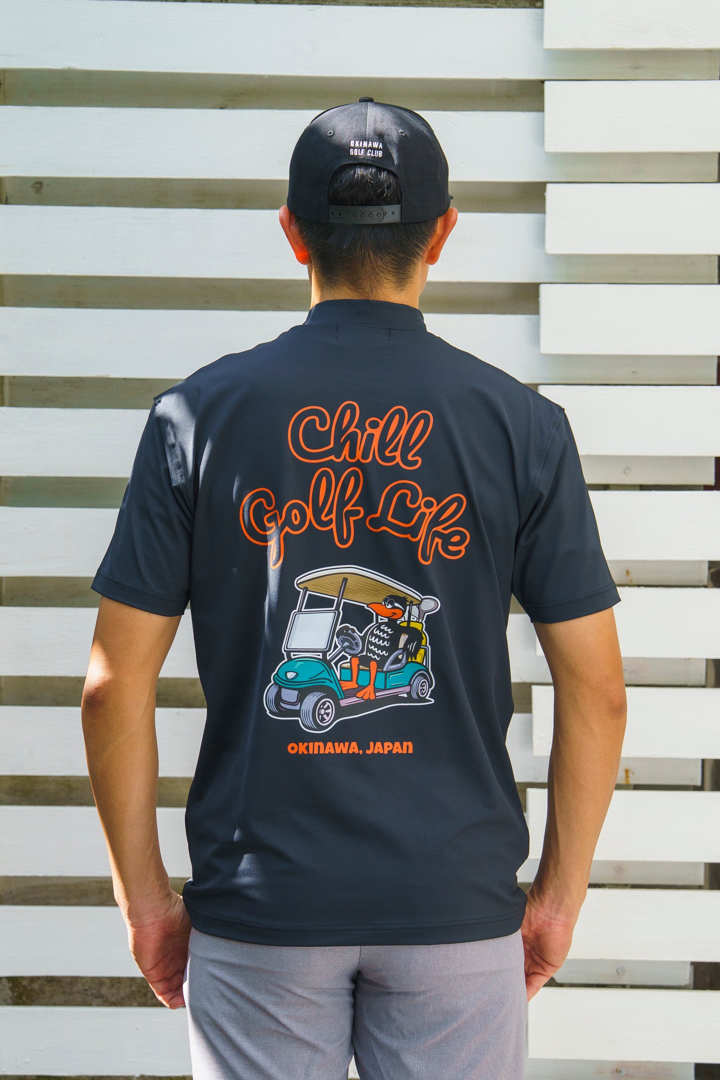*NEW*【UNISEX】Standard Mock neck Shirt Chill Golf Life Cart Higa-kun 4way