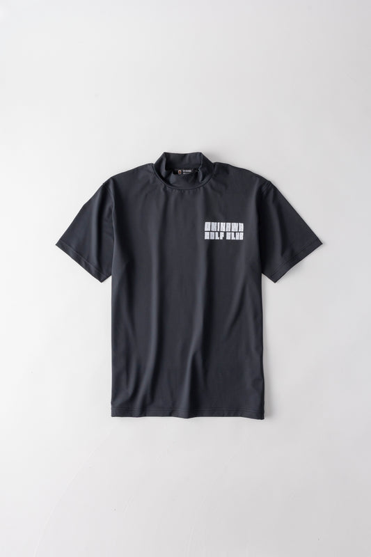 【UNISEX】Standard Mock neck Shirt Flag Higa-kun 4way BK