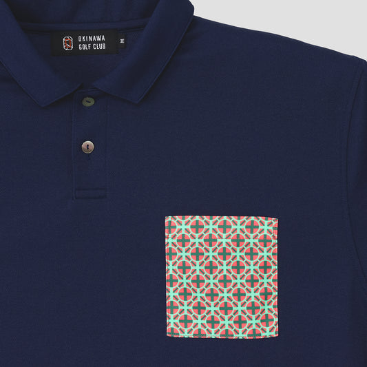 【Men】 CORAL POLO Circle Block