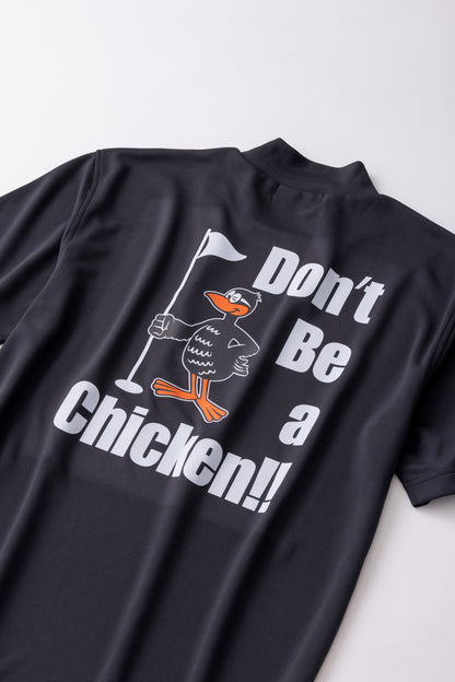 ＊NEW-2026SS＊【UNISEX】Standard Mock neck Shirt Don't Be a Chicken Higa-kun BK