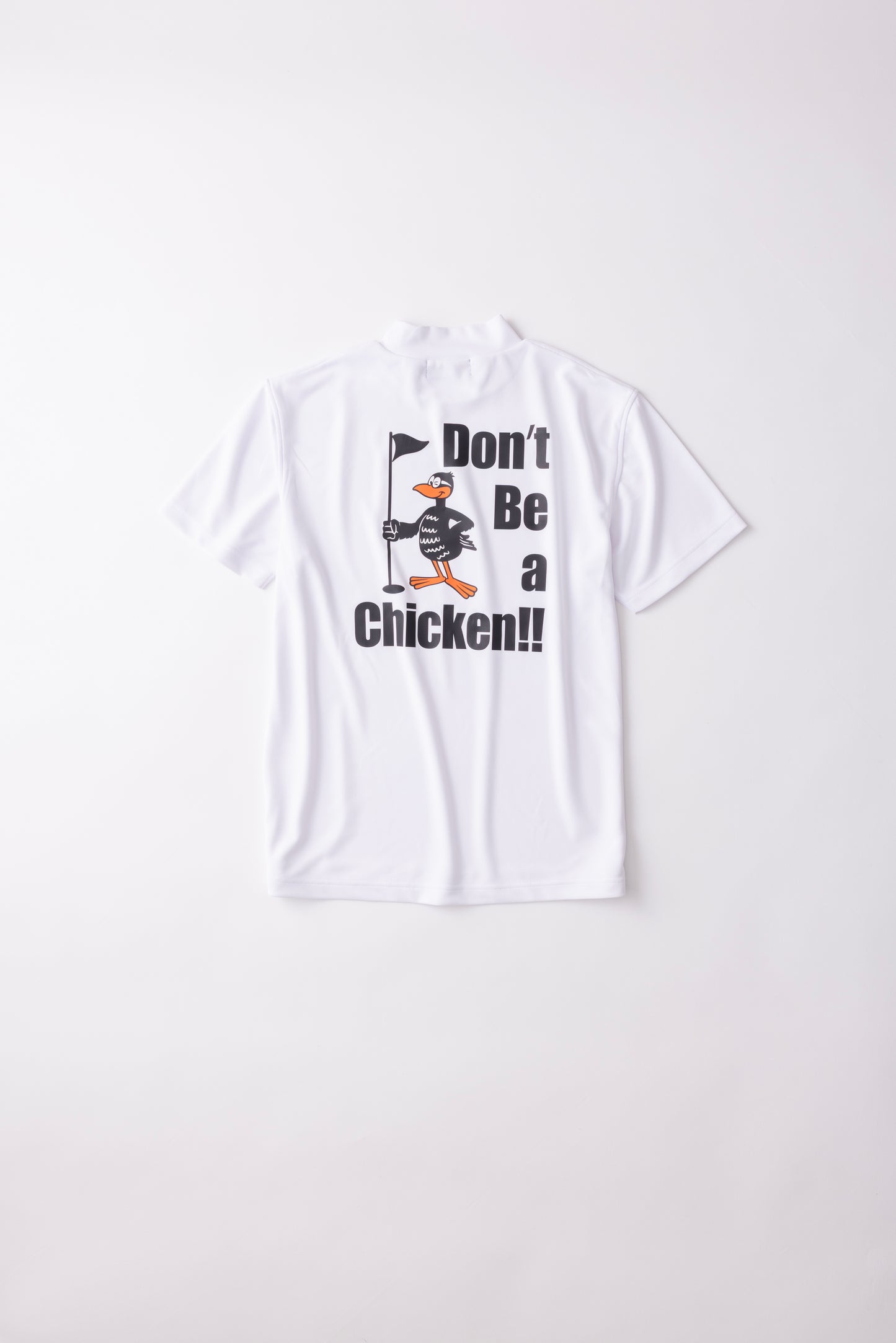 ＊NEW-2026SS＊【UNISEX】Standard Mock neck Shirt Don't Be a Chicken Higa-kun WH
