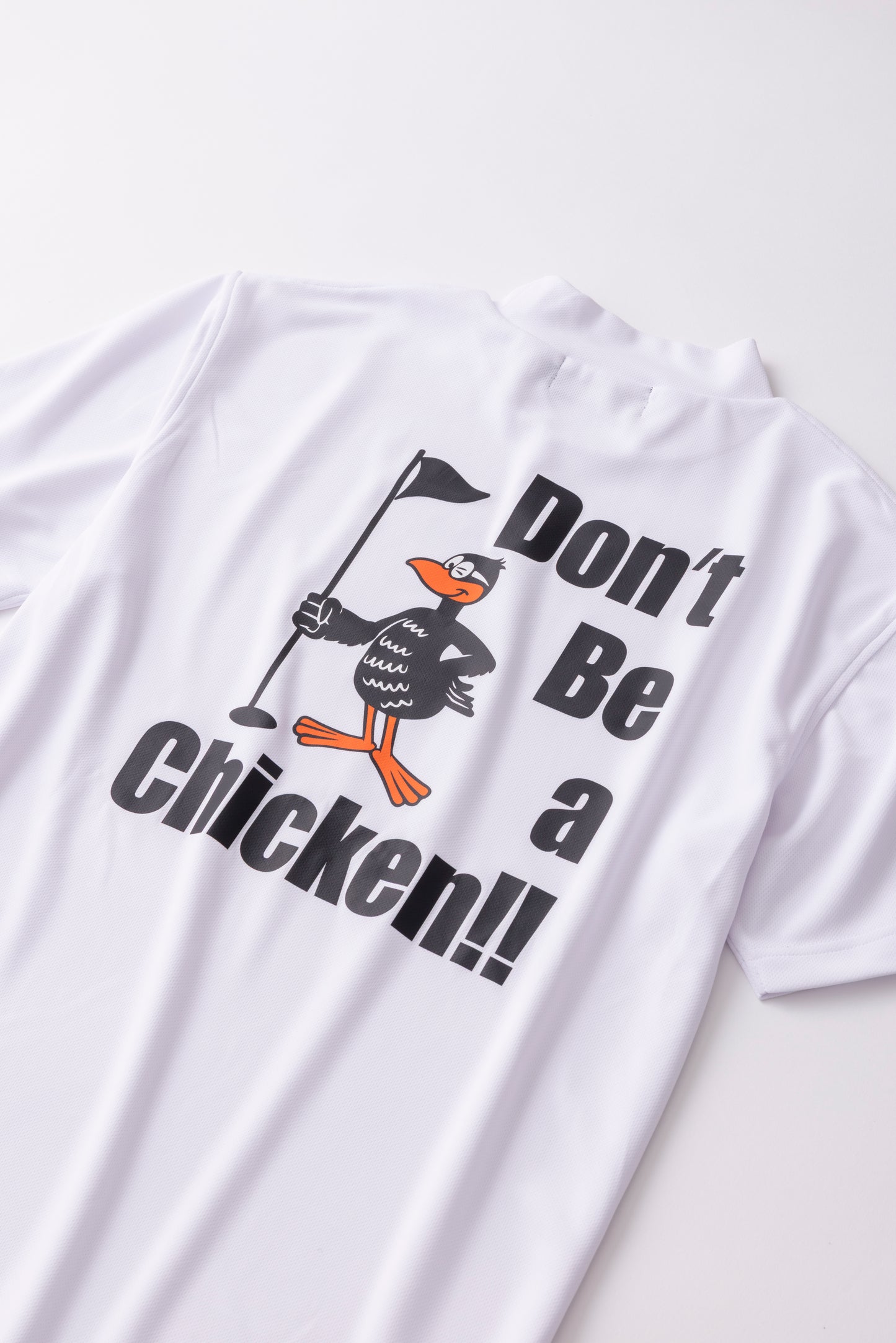 ＊NEW-2026SS＊【UNISEX】Standard Mock neck Shirt Don't Be a Chicken Higa-kun WH