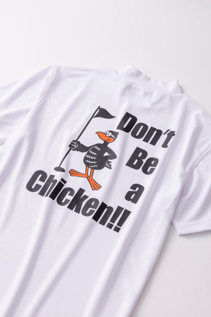 ＊NEW-2026SS＊【UNISEX】Standard Mock neck Shirt Don't Be a Chicken Higa-kun WH