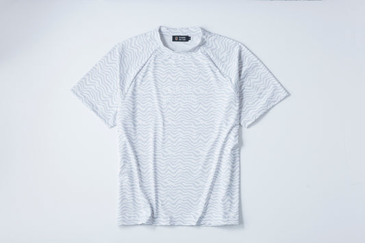 【 UNISEX 】 Kuina Wave Raglan Mock neck Shirt