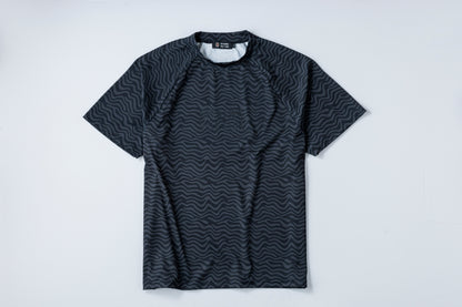 【 UNISEX 】 Kuina Wave Raglan Mock neck Shirt