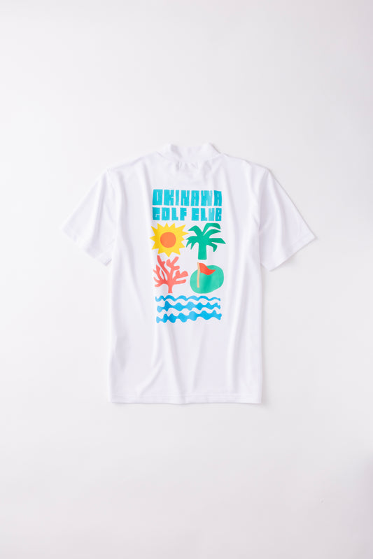 ＊NEW＊【UNISEX】Standard Mock neck Shirt Nature Icons WH