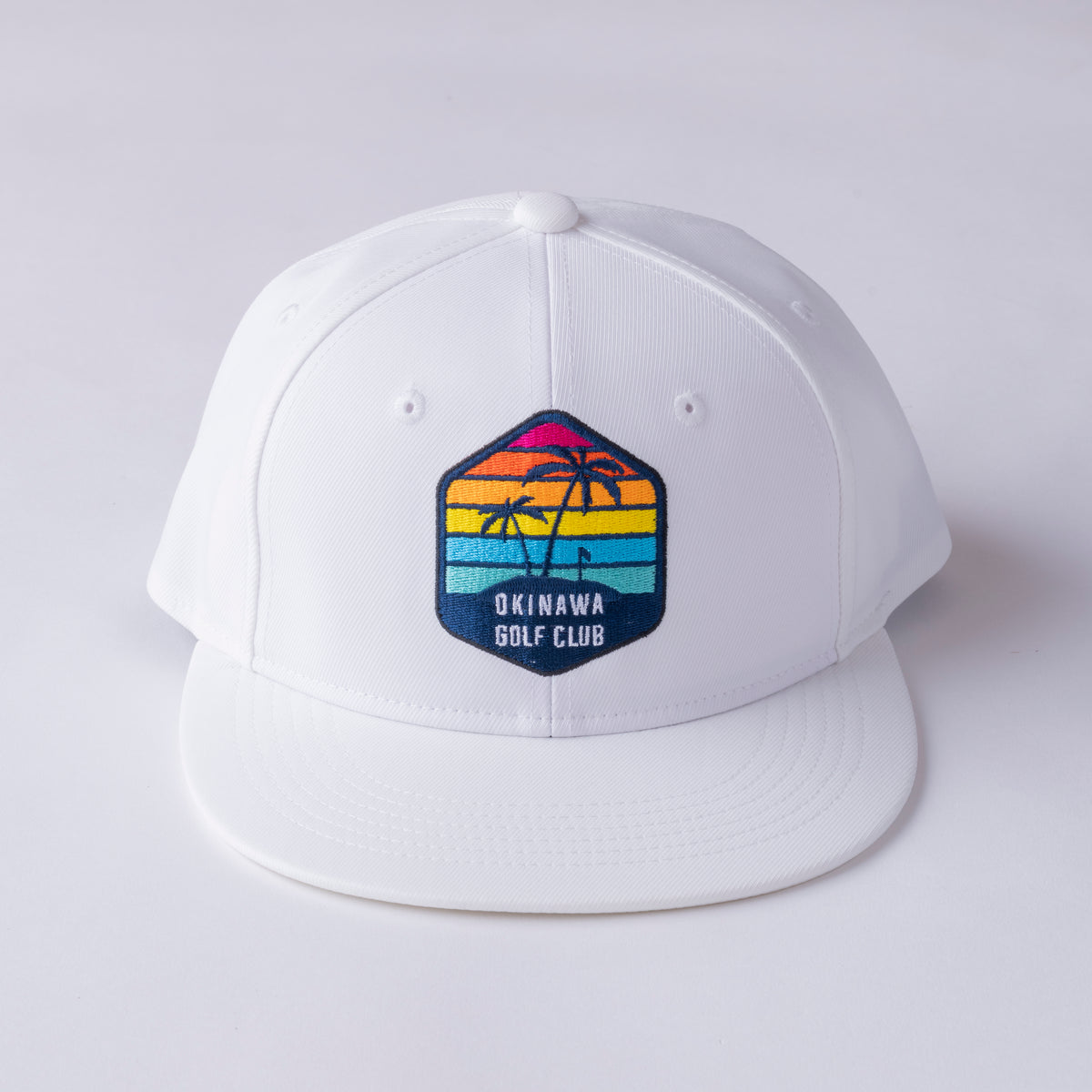 ＊NEW＊Flat Visor 6panel Hexagon Palm WH