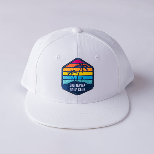＊NEW＊Flat Visor 6panel Hexagon Palm WH