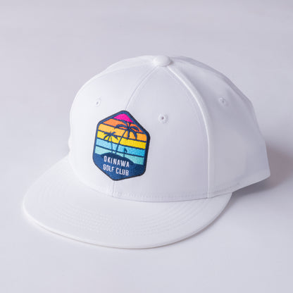 ＊NEW＊Flat Visor 6panel Hexagon Palm WH