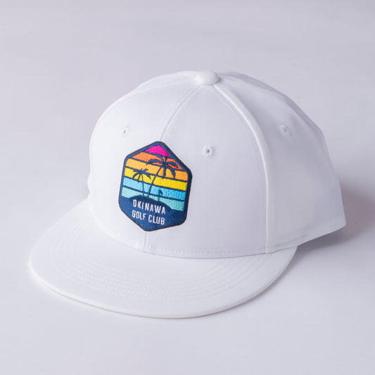 ＊NEW＊Flat Visor 6panel Hexagon Palm WH