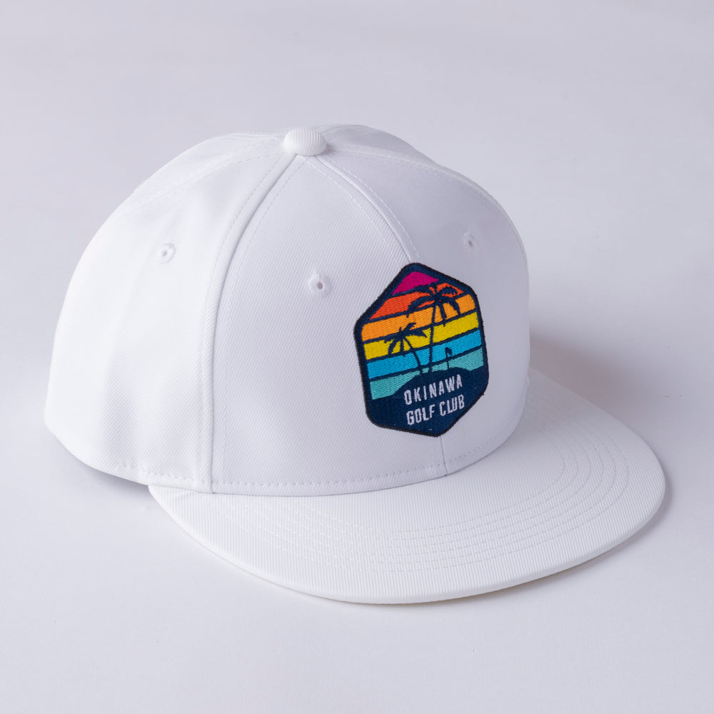 ＊NEW＊Flat Visor 6panel Hexagon Palm WH