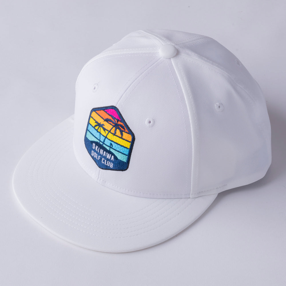 ＊NEW＊Flat Visor 6panel Hexagon Palm WH