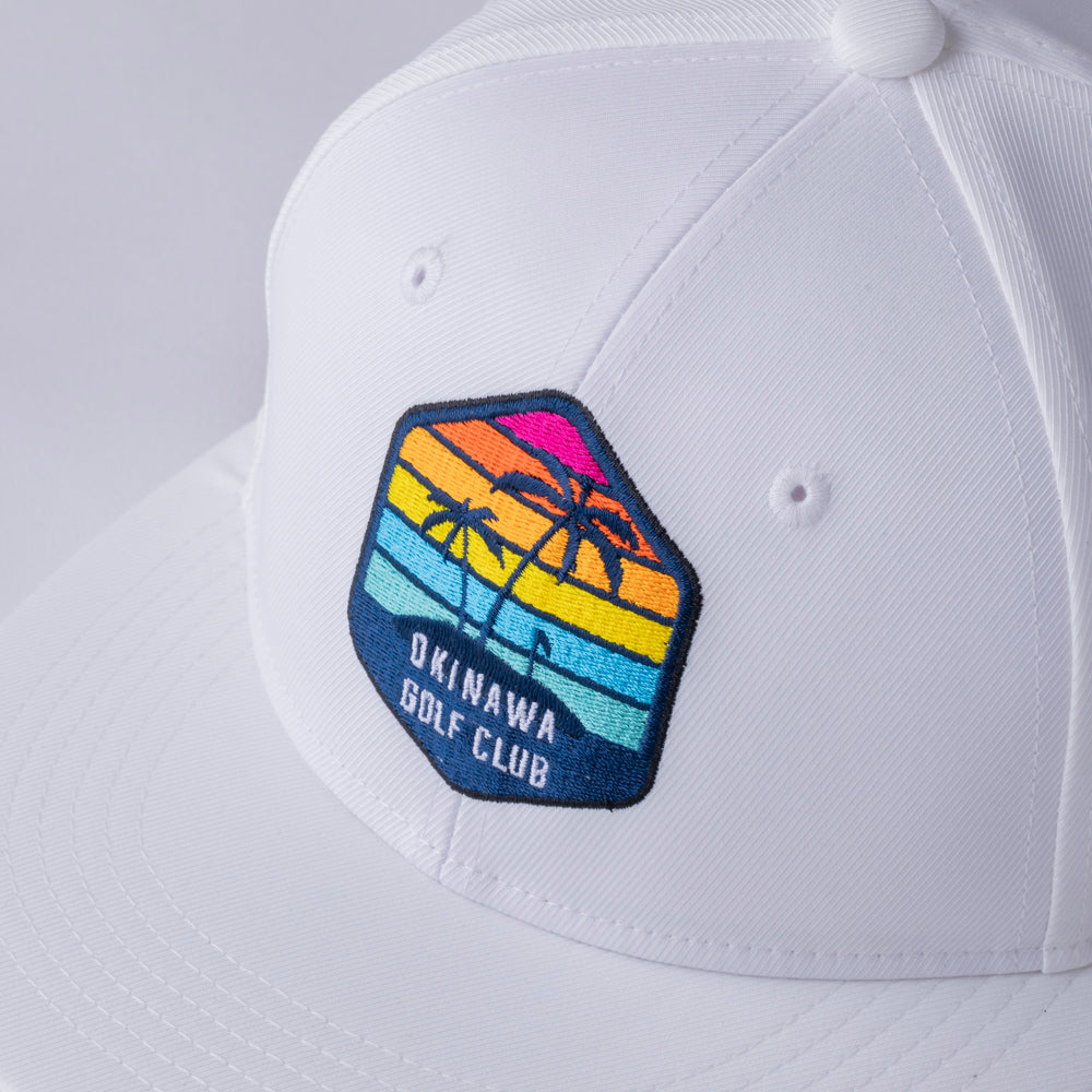＊NEW＊Flat Visor 6panel Hexagon Palm WH