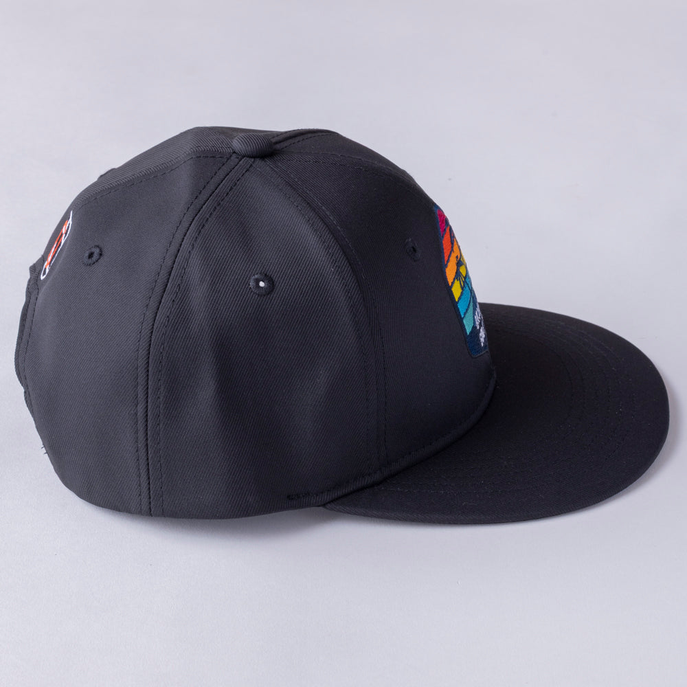 ＊NEW＊Flat Visor 6panel Hexagon Palm BK