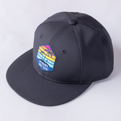 ＊NEW＊Flat Visor 6panel Hexagon Palm BK