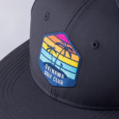 ＊NEW＊Flat Visor 6panel Hexagon Palm BK