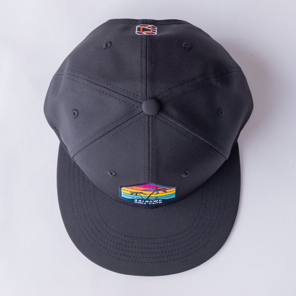 ＊NEW＊Flat Visor 6panel Hexagon Palm BK