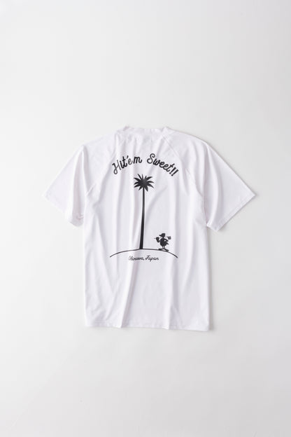 ＊NEW＊【UNISEX】Standard Mock neck Shirt Hit'em Sweet Palm WH