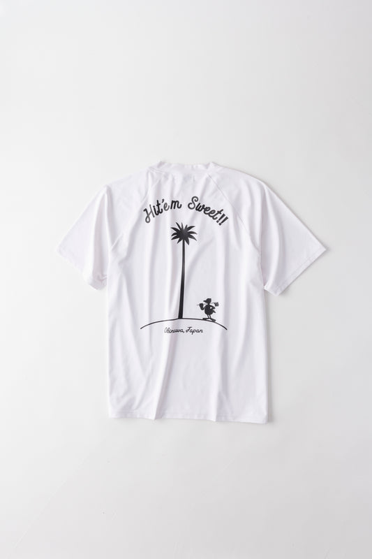 ＊NEW＊【UNISEX】Standard Mock neck Shirt Hit'em Sweet Palm WH