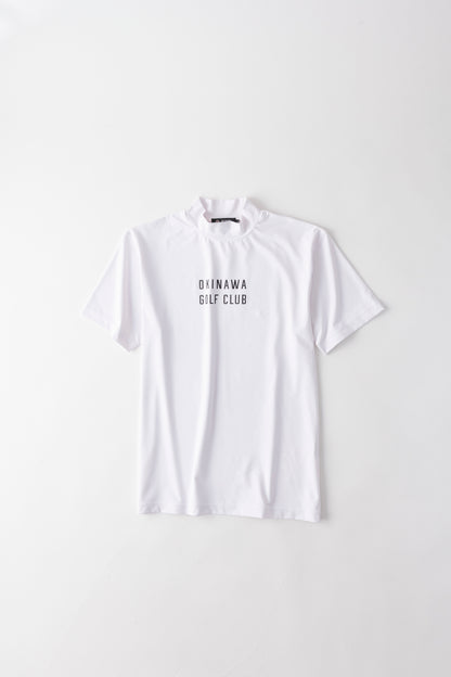 【UNISEX】Standard Mock neck Shirt Hit'em Sweet Palm WH