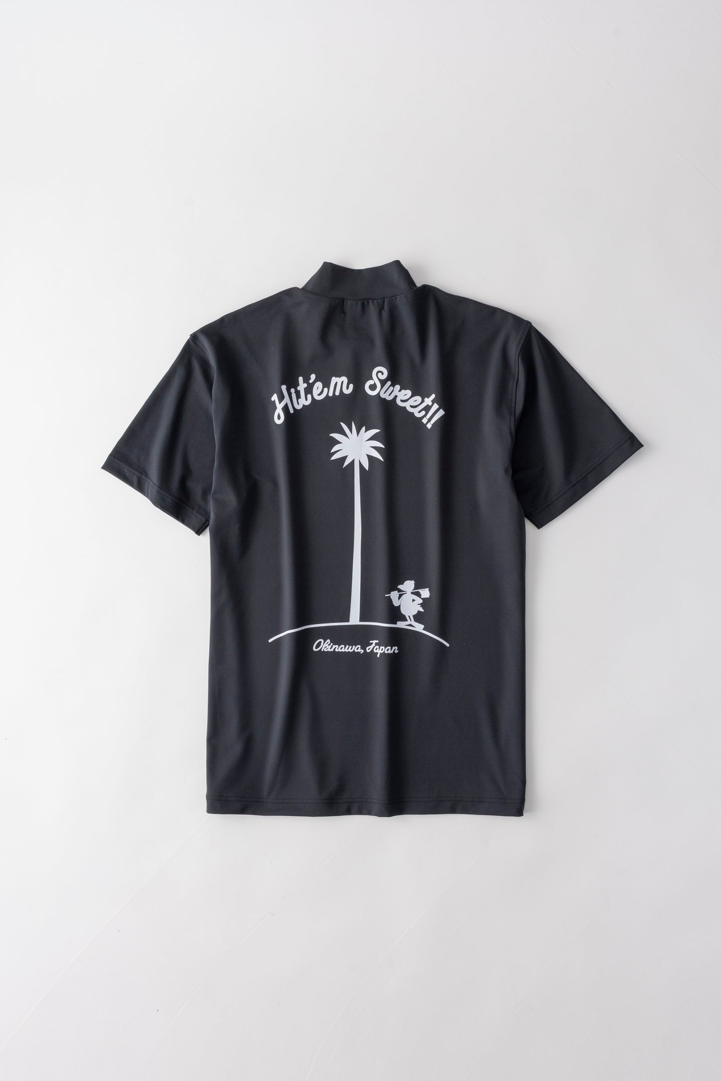 ＊NEW＊【UNISEX】Standard Mock neck Shirt Hit'em Sweet Palm BK