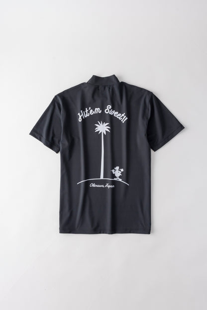 ＊NEW＊【UNISEX】Standard Mock neck Shirt Hit'em Sweet Palm BK