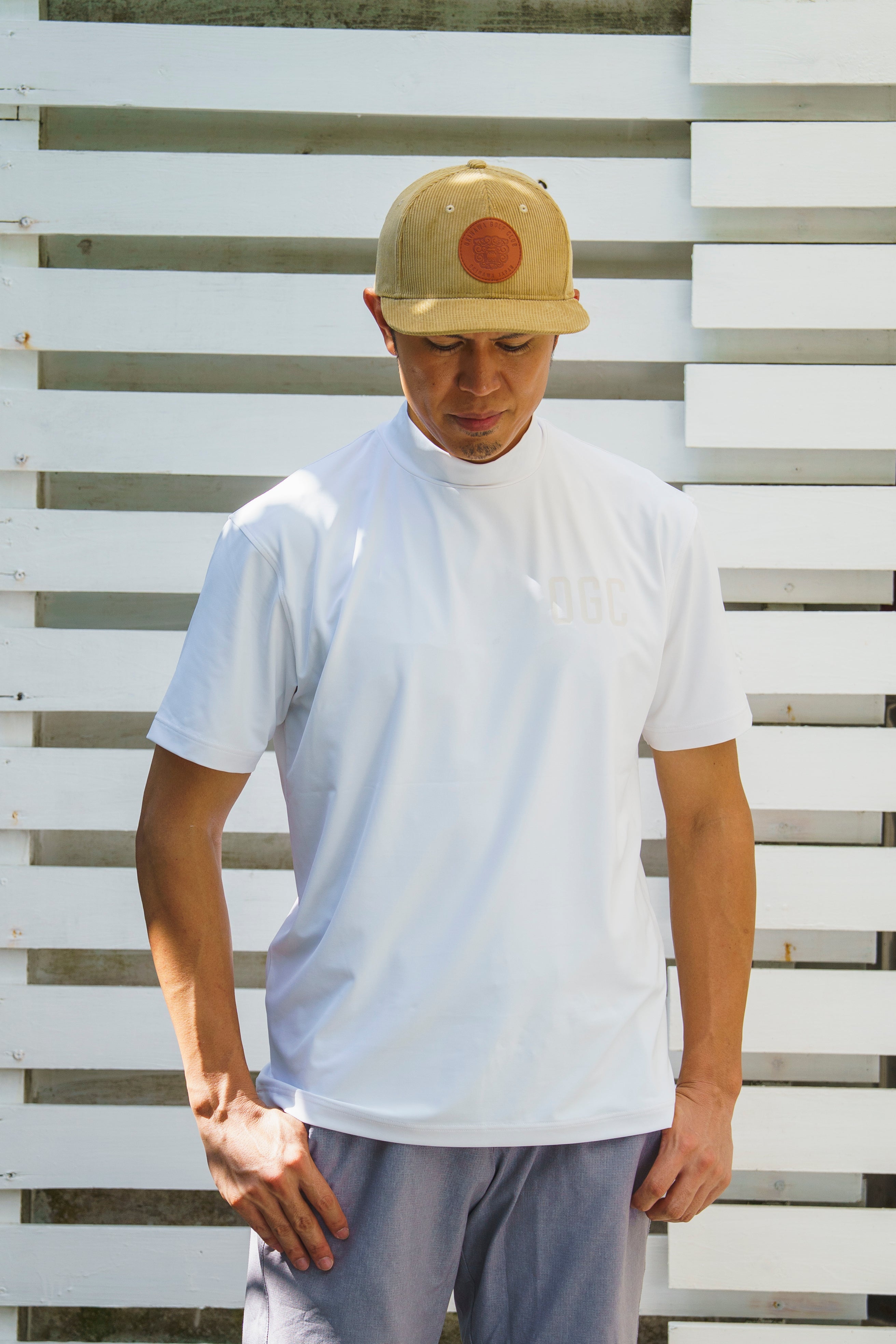 50%OFF【UNISEX】Standard Mock neck Shirt Shisa 4way WH – OKINAWA