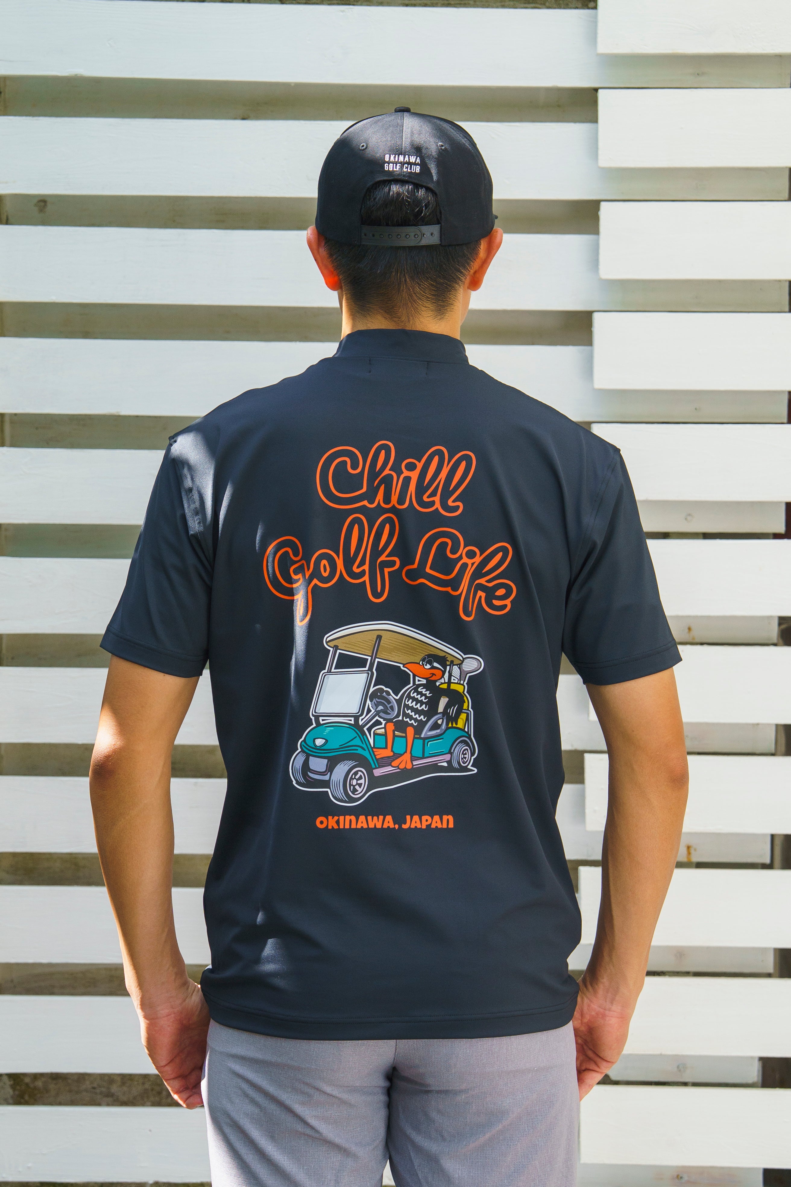 NEW＊【UNISEX】Standard Mock neck Shirt Chill Golf Life Cart Higa