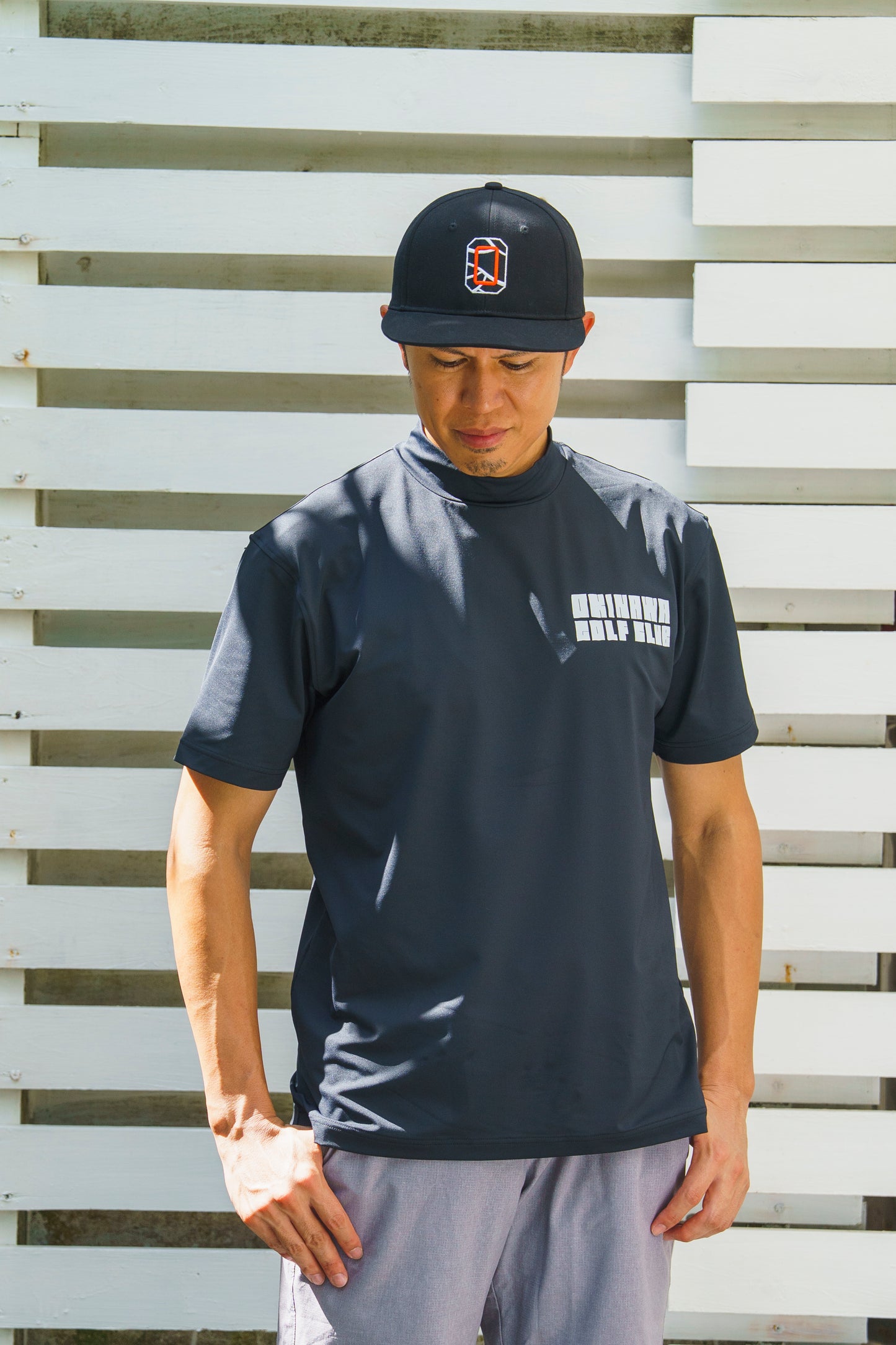 ＊NEW＊【UNISEX】Standard Mock neck Shirt Flag Higa-kun 4way