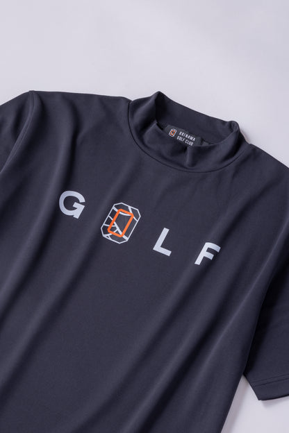 ＊NEW＊【UNISEX】Standard Mock neck Shirt G"O"LF×Logotype BK