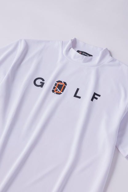＊NEW＊【UNISEX】Standard Mock neck Shirt G"O"LF×Logotype WH