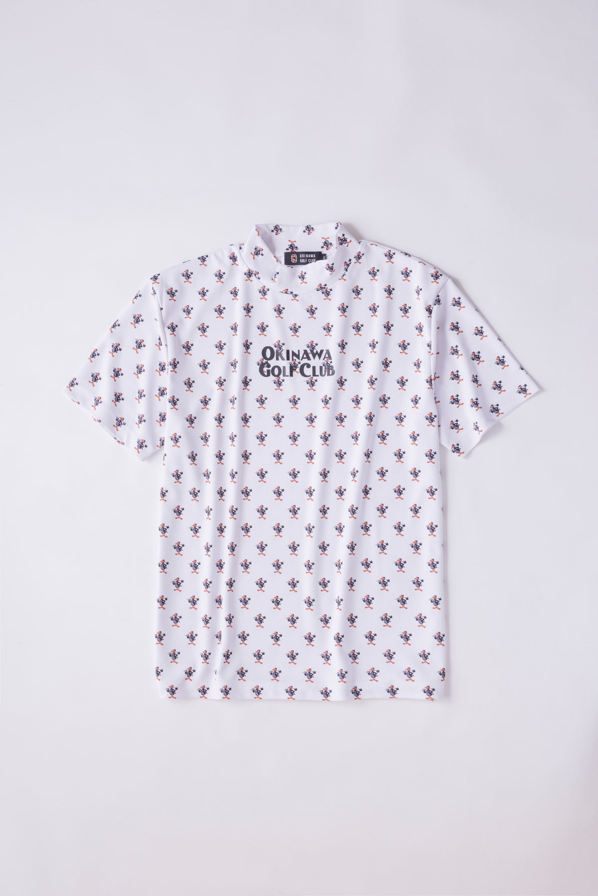 ＊NEW＊【UNISEX】Standard Mock neck Shirt Flag Higa Pattern WH