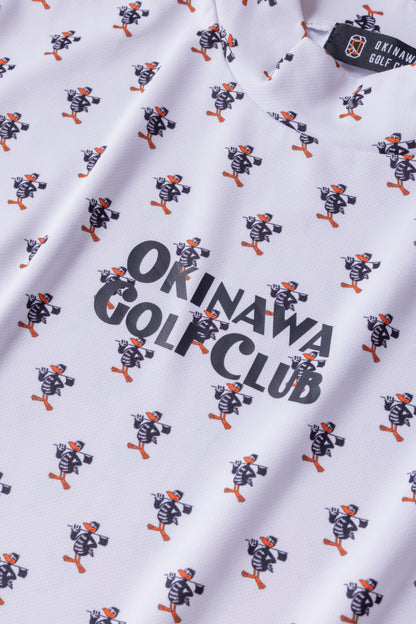 ＊NEW＊【UNISEX】Standard Mock neck Shirt Flag Higa Pattern WH