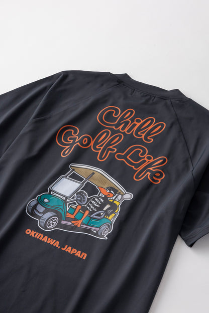 ＊NEW＊【UNISEX】Raglan Mock neck Shirt Chill Golf Life Cart Higa-kun 4way