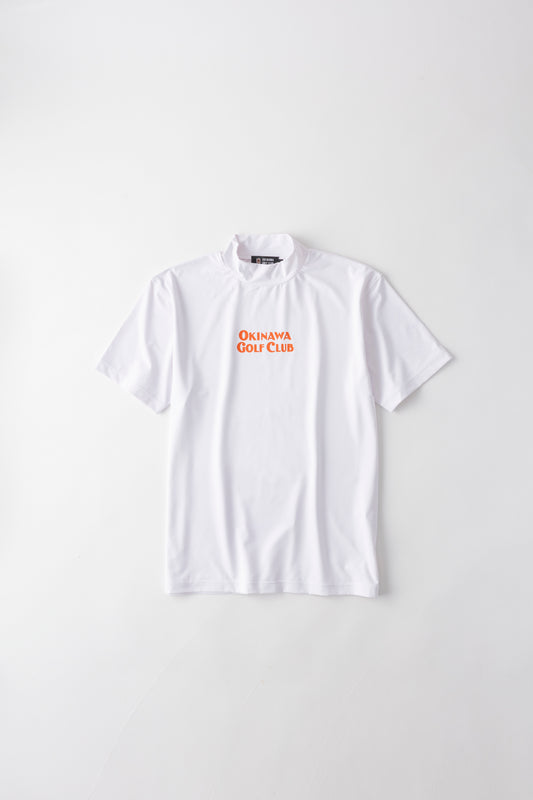 【UNISEX】Standard Mock neck Shirt Chill Golf Life Cart Higa-kun 4way WH