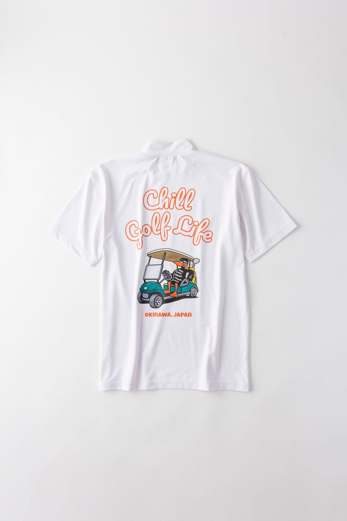 ＊NEW＊【UNISEX】Standard Mock neck Shirt Chill Golf Life Cart Higa-kun WH