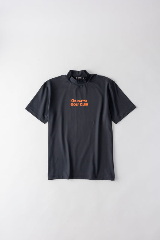 【UNISEX】Standard Mock neck Shirt Chill Golf Life Cart Higa-kun 4way BK