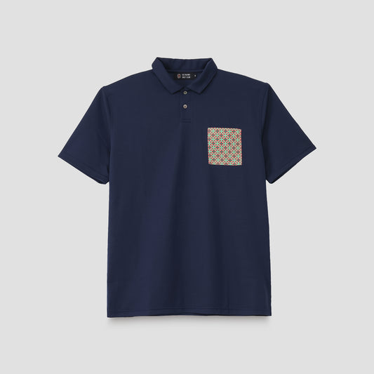【Men】 CORAL POLO Circle Block