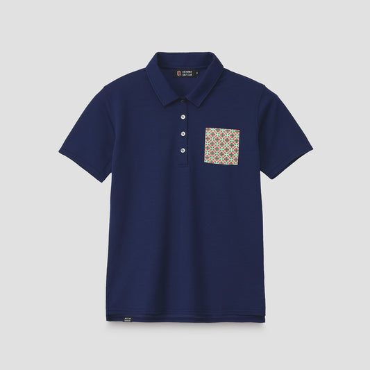 【Women】 CORAL POLO Circle Block